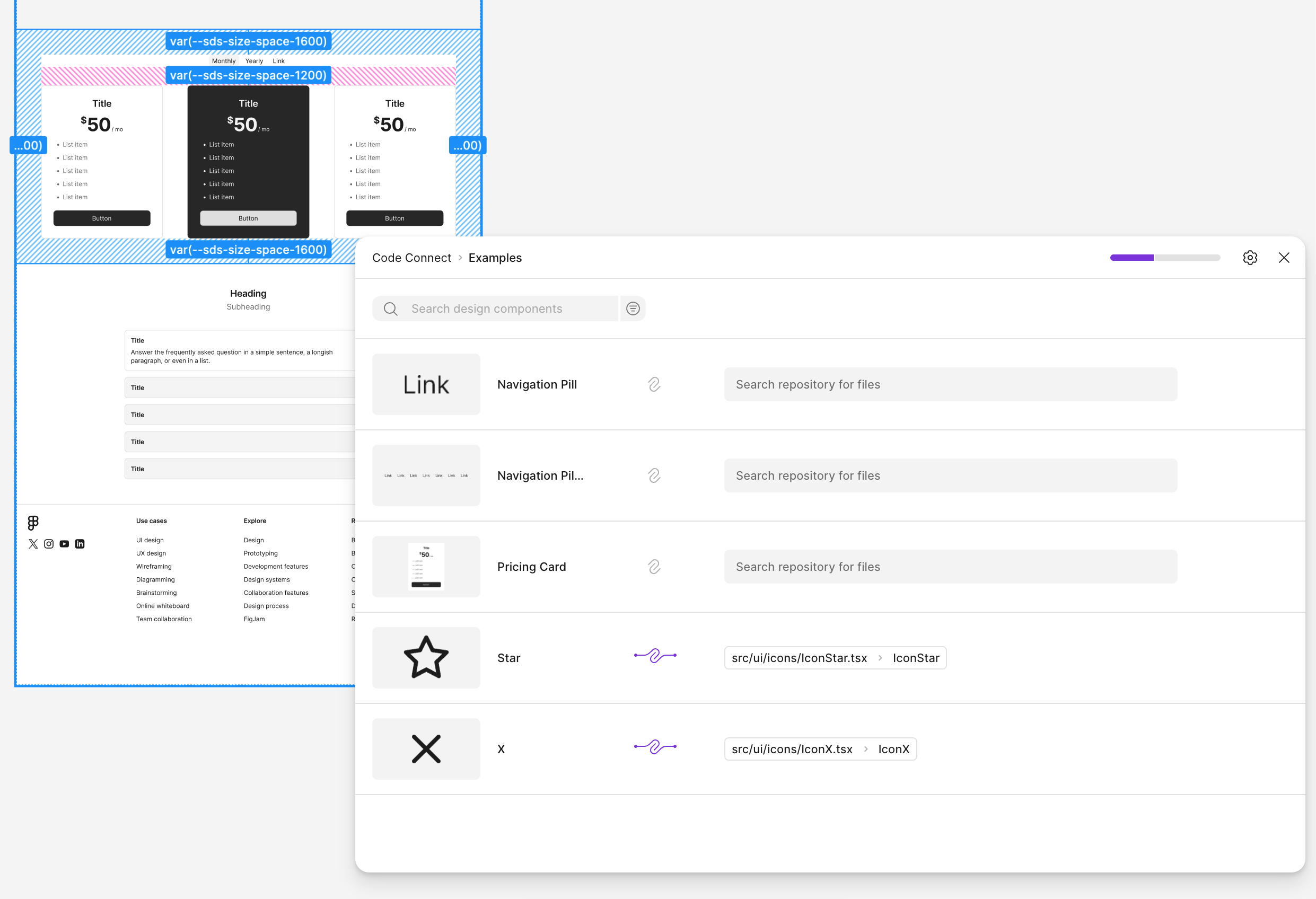 Code Connect UI - In context